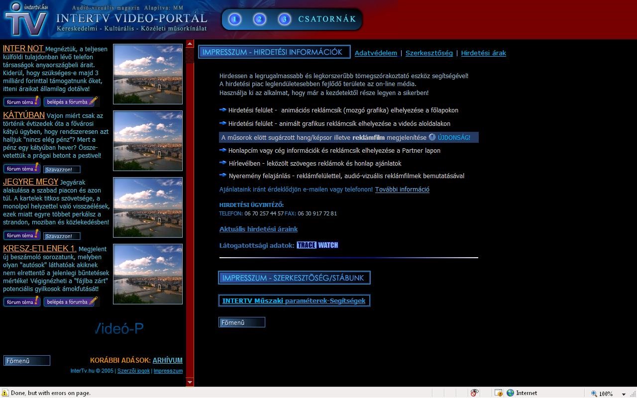 INTERTV.HU HAS BEEN CREATED IN 2004. EVENTUALY IT HAS BEEN NEVER PUBLISHED!