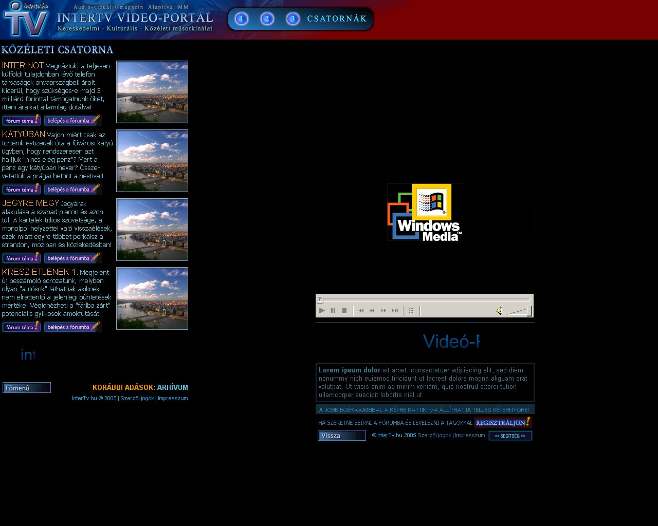 INTERTV.HU HAS BEEN CREATED IN 2004. EVENTUALY IT HAS BEEN NEVER PUBLISHED!