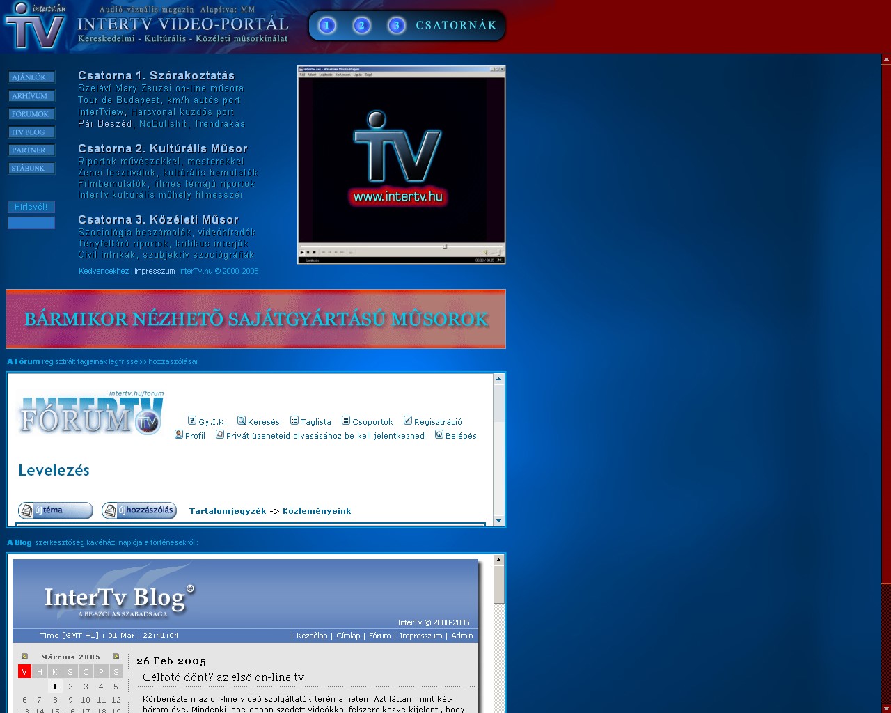 INTERTV.HU HAS BEEN CREATED IN 2004. EVENTUALY IT HAS BEEN NEVER PUBLISHED!